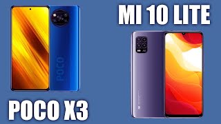 Xiaomi Poco X3 vs Xiaomi Mi 10 Lite Мощнейший 4Gсмартфон или самый доступный с 5G [upl. by Yeliw]