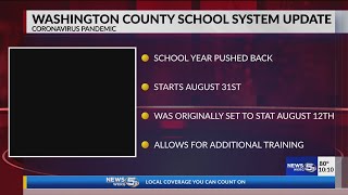 Washington County Schools delay start date [upl. by Tiduj]