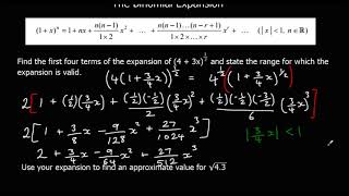 The Binomial Expansion 2  Using an Expansion [upl. by Allemap]