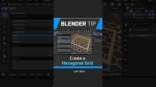 Blender Create a Hexagonal Grid  Pattern blendertutorial blender3d shorts [upl. by Nibuz]