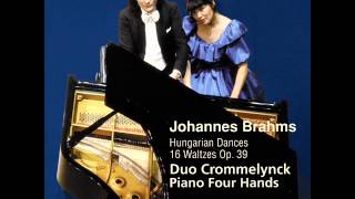 Duo Crommelynck  Brahms Complete original Works for Piano 4 Hands Vol I  Track 1 [upl. by Hollander]