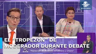 Moderador del tercer debate chilango confunde a Clara Brugada con Ernestina Godoy [upl. by Nealah336]