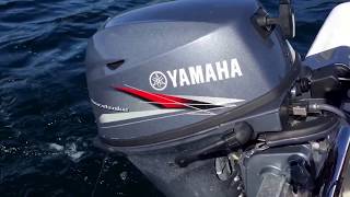 Yamaha 99 4 stroke boat motor Sound ceck and test [upl. by Unhsiv106]