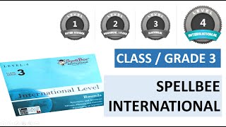 Level 4  SpellBee International  ClassGrade 3 [upl. by Laucsap]