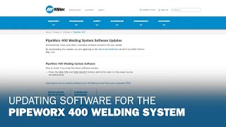 Updating Software for the PipeWorx 400 Welding System [upl. by Nosauq]