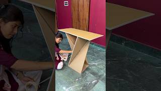 Creative Cardboard Table Craft Idea short reel youtubeshort diycrafts viral trending [upl. by Nimesay884]