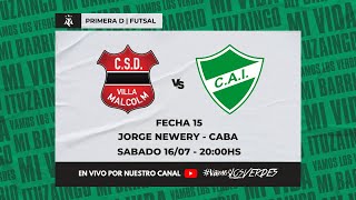 FUTSAL  VILLA MACOLM  ITUZAINGÓ  EN VIVO  FECHA 15  PRIMERA D [upl. by Fogarty]