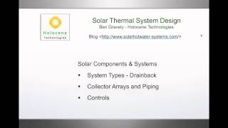 Solar Water Heating 101  Intro [upl. by Wanyen558]