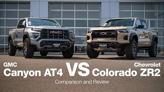 2024 Chevy Colorado ZR2 vs GMC Canyon AT4  Comparison and Review [upl. by Ettelloc261]