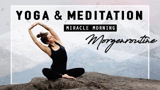 Yoga amp Meditation Morgenroutine  Selbstbewusst Positiv amp Dankbar in deinen Tag starten [upl. by Ferrel778]