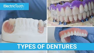 Type of dentures amp false teeth [upl. by Ariayek]