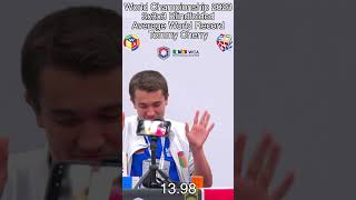 Rubik’s WCA World Championship 2023 3x3x3 Blindfolded Average World record Tommy Cherry [upl. by Ocihc]