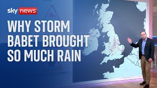 Storm Babet Why has so much rain fallen on the UK [upl. by Herbst]