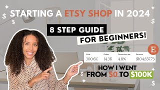 HOW TO START AN ETSY SHOP IN 2024  ETSY BEGINNER GUIDE  BUILD A 6 FIGURE ETSY STORE [upl. by Aerdnael]