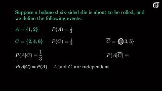 Independent Events Basics of Probability Independence of Two Events [upl. by Milicent654]