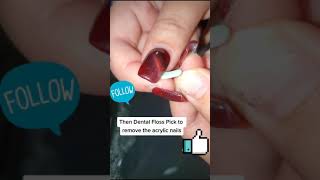 How to remove Acrylic Nails at Home [upl. by Suoilenroc]