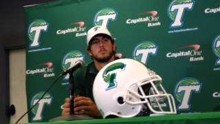 Tanner Lee talks about big plays helping Tulane offense  Video [upl. by Sasnett]