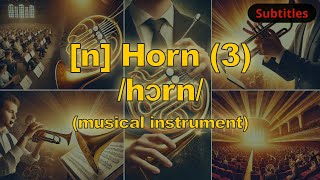 n Horn meaning musical instrument with 5 examples [upl. by Kcirederf]