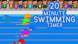 20 Minute Swimming Timer  Kids Visual Timer [upl. by Fasano]