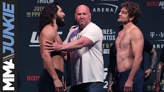 UFC 239 Jorge Masvidal vs Ben Askren ceremonial faceoff [upl. by Leatri819]