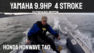 Yamaha 99 HP 4 Stroke Outboard Motor amp Honda Honwave T40 [upl. by Kawasaki]