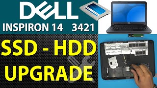 Dell Inspiron 14 3421 SSD HDD Upgrade 💻 [upl. by Afrika]