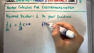 Vector Calculus for Electromagnetism 8  The Normal Vector [upl. by Barron]