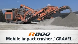 Rockster R1100 closed circuit impact crusher  Gravel [upl. by Elok]