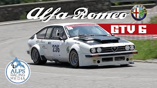 Alfa Romeo GTV6 Rally amp Hillclimb  epic Busso V6 sound 🍀 PURE SOUND HD [upl. by Atinnod]