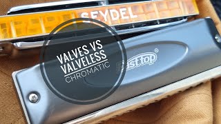 Valved or valveless chromatic harmonicas Seydel Deluxe Steel Vs Easttop Forerunner [upl. by Narak]