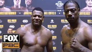 Luis Ortiz vs Charles Martin  WEIGHIN  PBC ON FOX [upl. by Nyliak763]