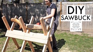 DIY Folding Sawbuck  Chainsaw  Cutting Firewood Safely  Quick Do it Yourself Project [upl. by Kosey]