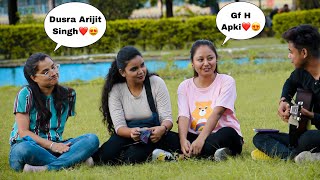 Impressing Cute Girl Prank With Singing amp Guitar  Shocking😱Girls Reactions In Public  Jhopdi K [upl. by Kcin136]