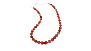 Jay King Graduated Carnelian Bead 20quot Necklace [upl. by Giglio52]