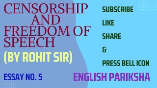 Censorship and Freedom of Speech essay writing [upl. by Venezia939]