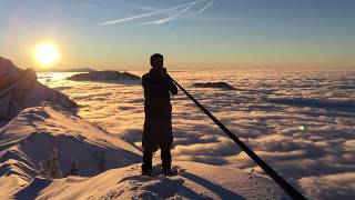 Alphorn Solo auf dem Schimbrig  über dem Nebelmeer [upl. by Niwri98]