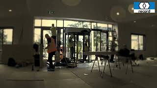 Installation of an Automatic Revolving Door by record [upl. by Barta]