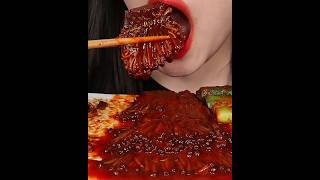 ASMR eating Enoki mushrooms spicy mushrooms eating video people eating mushrooms ASMRshorts enoki [upl. by Florencia]