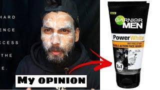 Honest review  best face wash for summers  garnier men power white Antipollution aakashvaani [upl. by Shela]