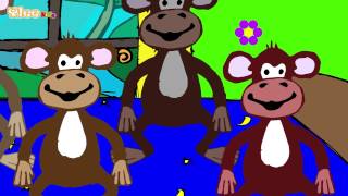 Five Little Monkeys  Karaoke Version Sing Alone Yleekids song for children in English with words [upl. by Denoting]