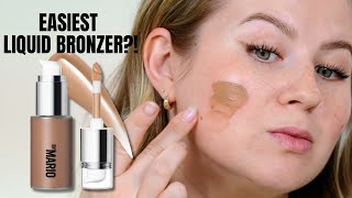 Easiest Liquid Bronzer Makeup By Mario Bronzing Serum Review [upl. by Noslrac325]