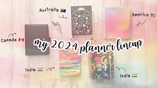 2024 Planner Lineup  Planners Im Using  2024 Planner India  Multiple Planners  Sanjana Raj 🤩📚 [upl. by Arivle]