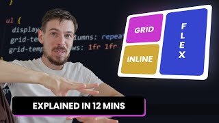 Learn CSS Displays in 12 Minutes  Grid Flexbox Inline Block Block [upl. by Ocirne]