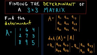 Finding the Determinant of a 3 x 3 matrix [upl. by Adnirim]