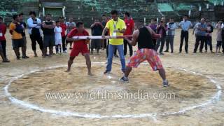 Insuknawr or rodpushing an indigenous sport from Mizoram [upl. by Leduar]