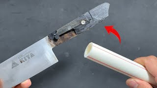 New Method Few People Know This Simple Way to Attach a Knife How to Restore a Rusty Knife [upl. by Fosque]