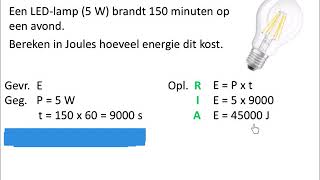 Natuurkunde energie berekenen in Joule [upl. by Elocon]