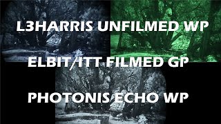 Gen 2 Photonis Echo White Phosphor vs Gen 3 Elbit  Harris Green Phosphor Night Vision [upl. by Patten]