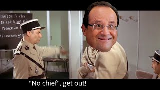 Louis de Funès gives english lessons to Macron Holland and Sarkozy [upl. by Ahsataj527]