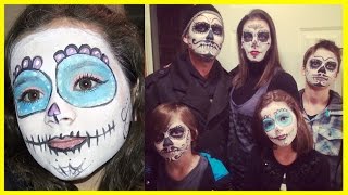 SUGAR SKULL FAMILY DAY OF THE DEAD WITH KITTIESMAMA [upl. by Anyaj]